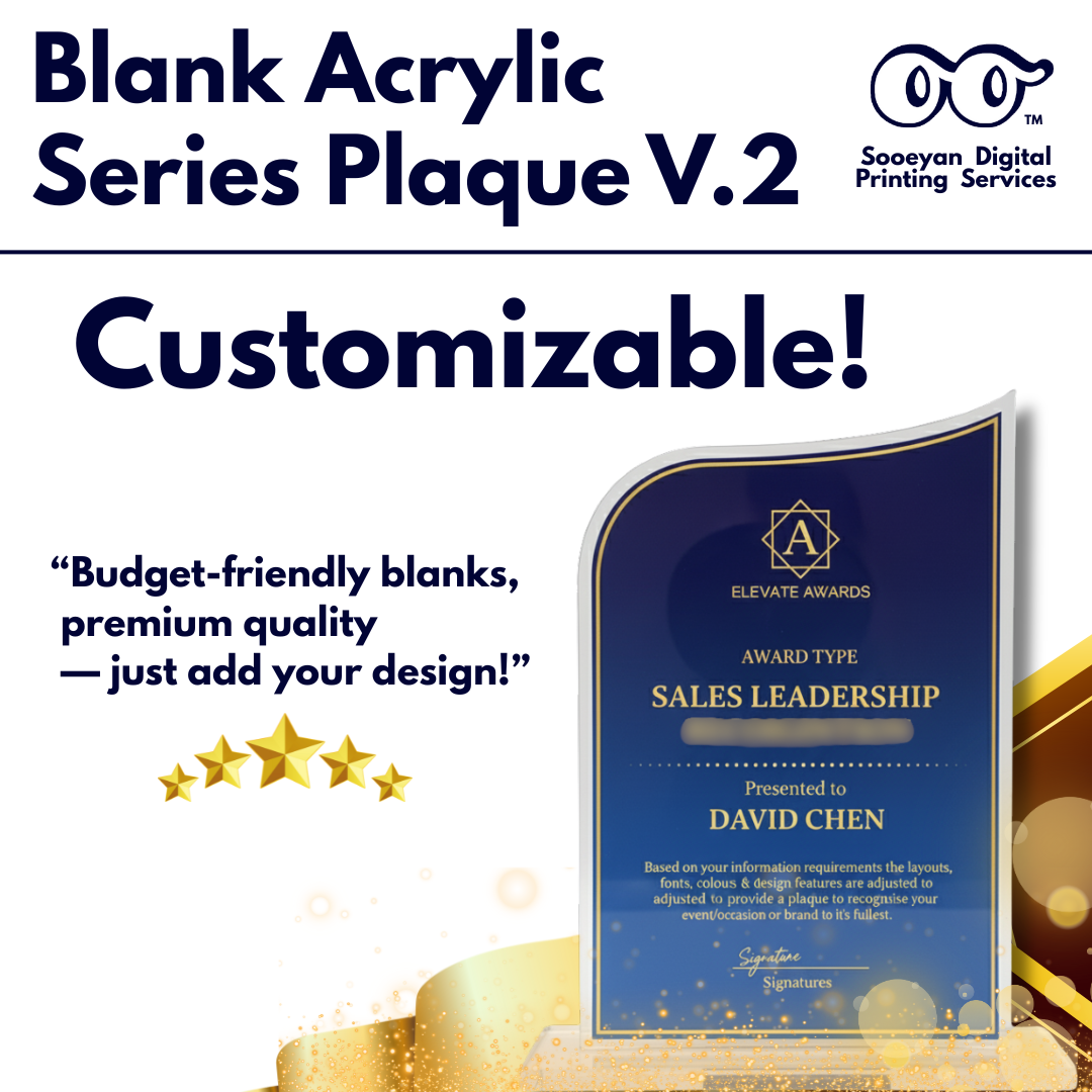 Acrylic Blank Clear Plaque (3mm) — S-Series V.2