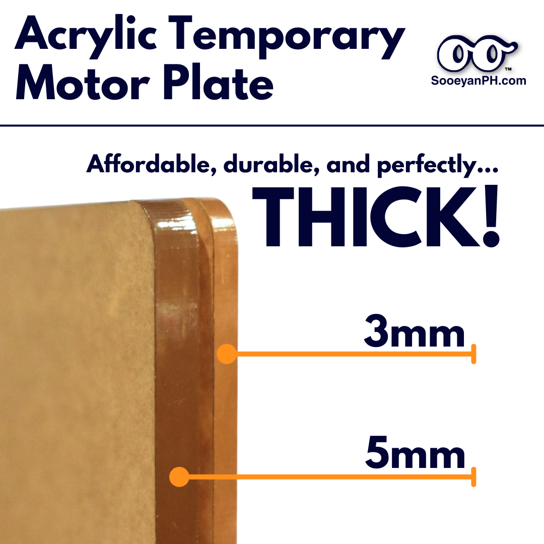 Acrylic Temporary Motor Plate