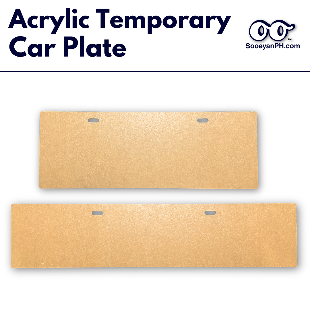Acrylic Temporary Car Plate