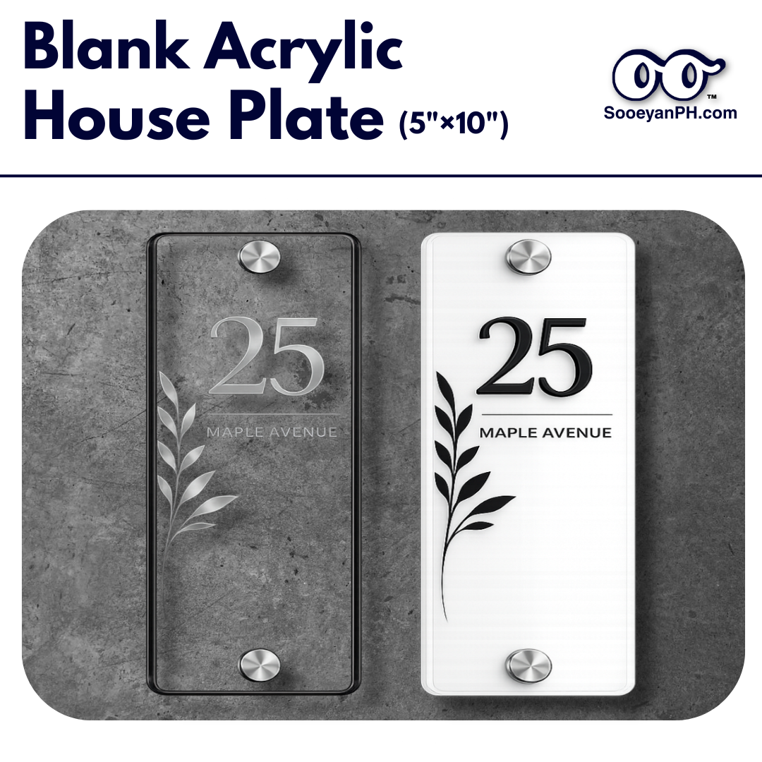5×10 — Blank Acrylic House Plate