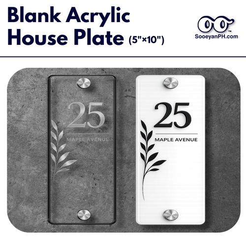 5×10 — Blank Acrylic House Plate