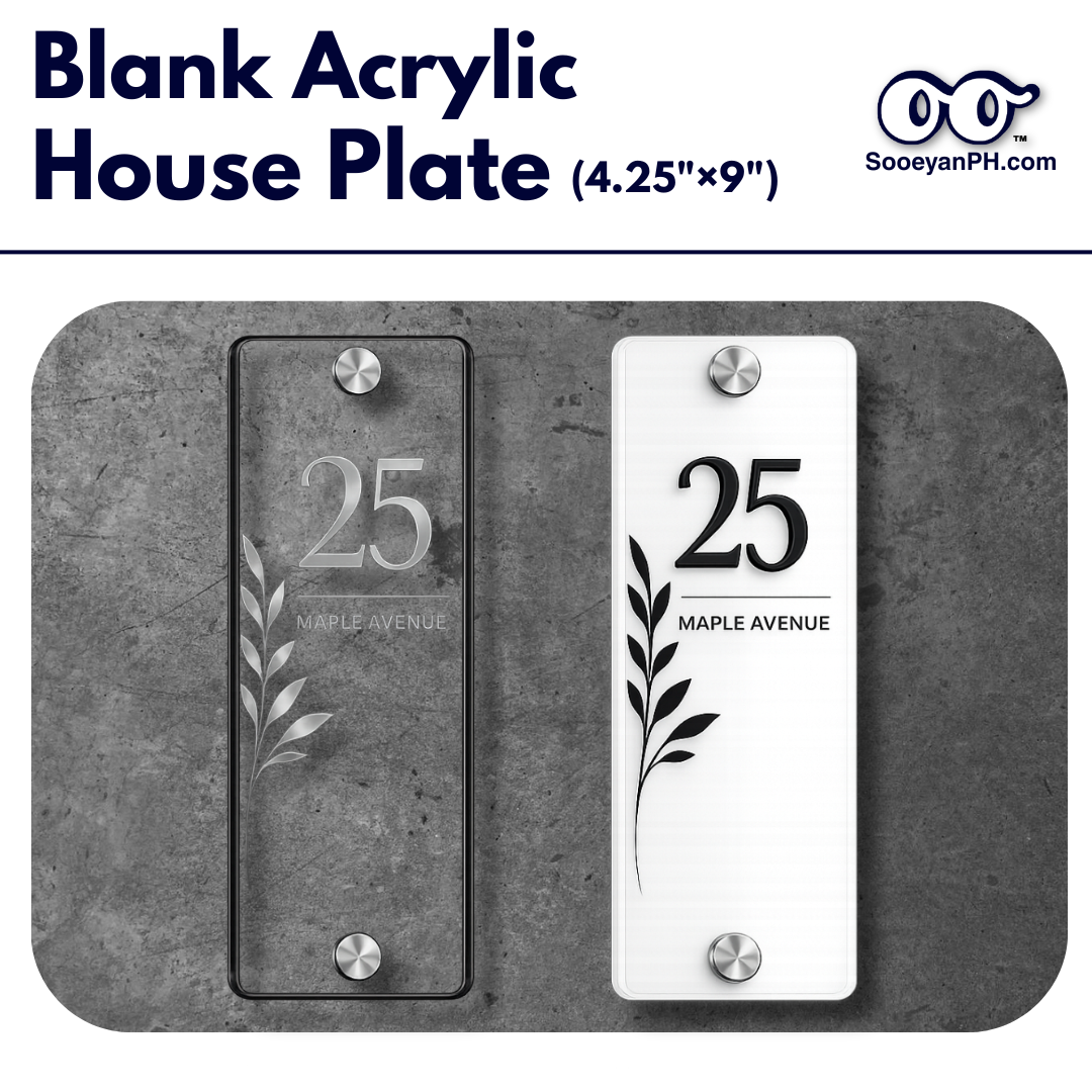 4.25×9 — Blank Acrylic House Plate