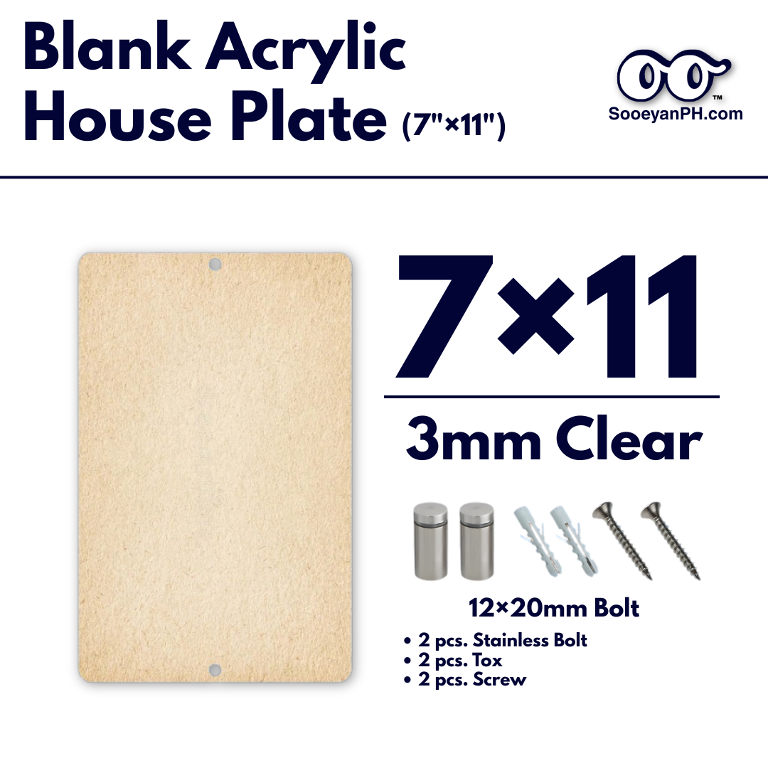 7×11 — Blank Acrylic House Plate
