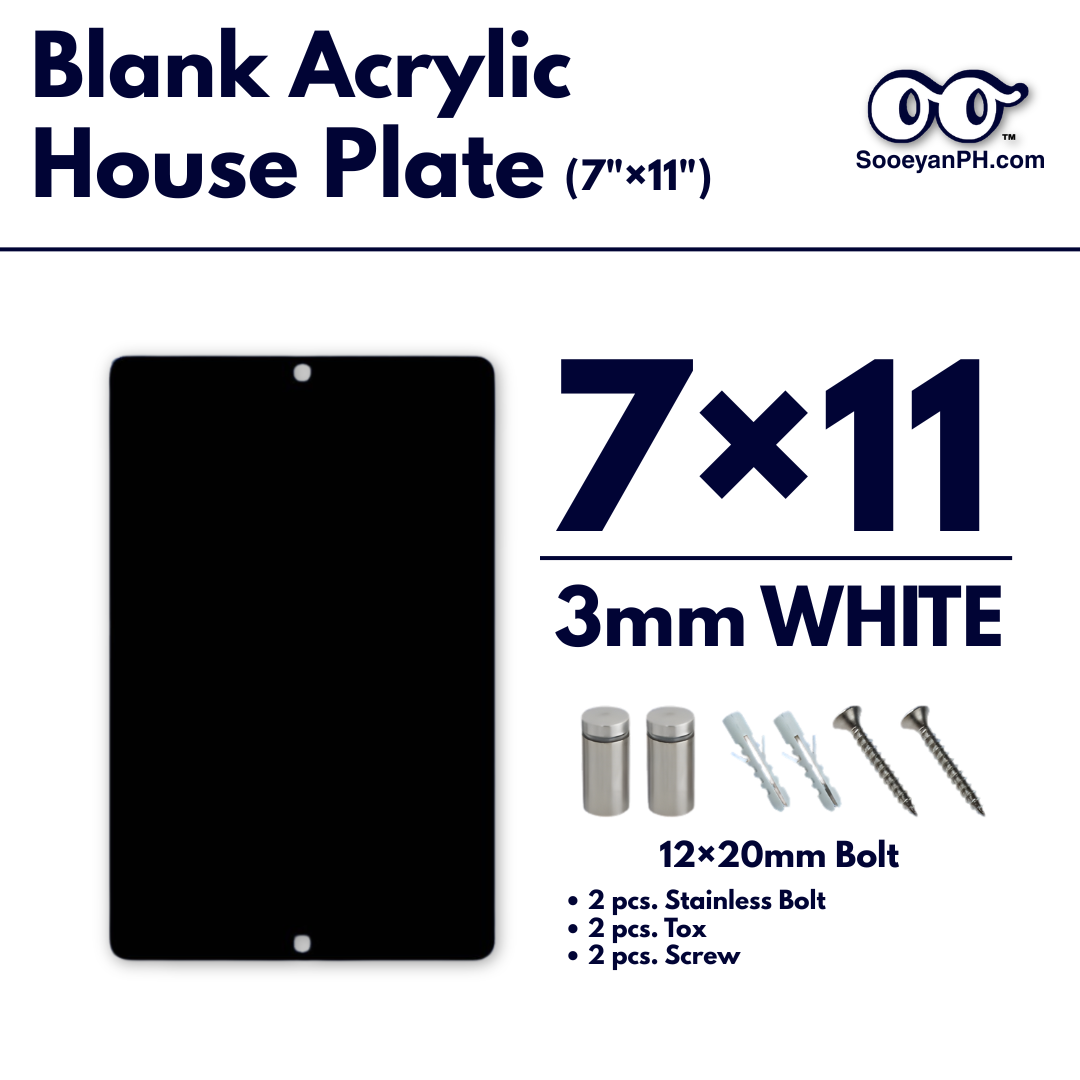 7×11 — Blank Acrylic House Plate