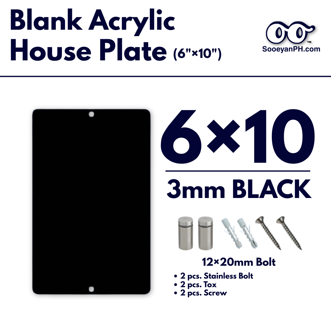 6×10 — Blank Acrylic House Plate