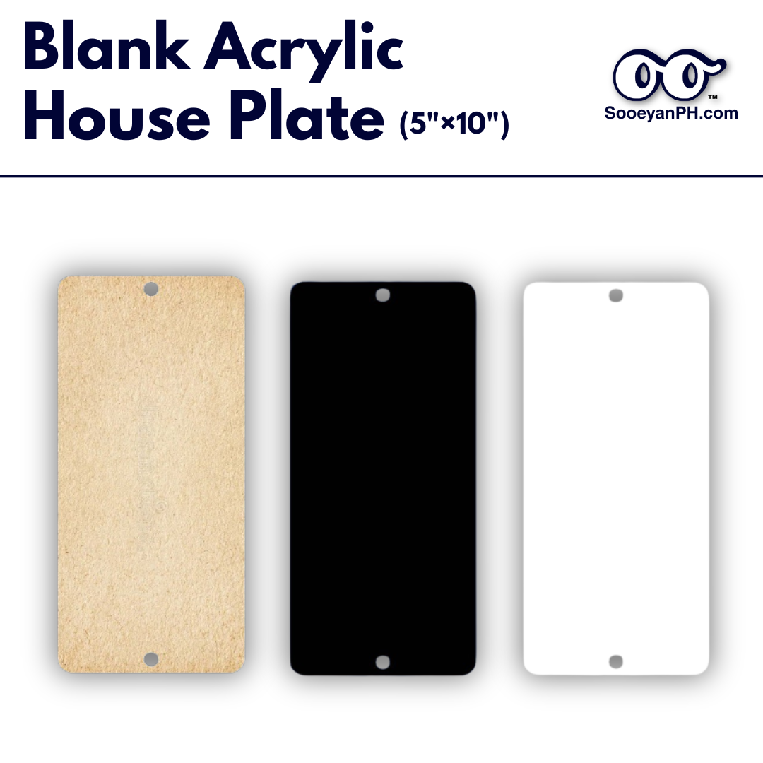 5×10 — Blank Acrylic House Plate