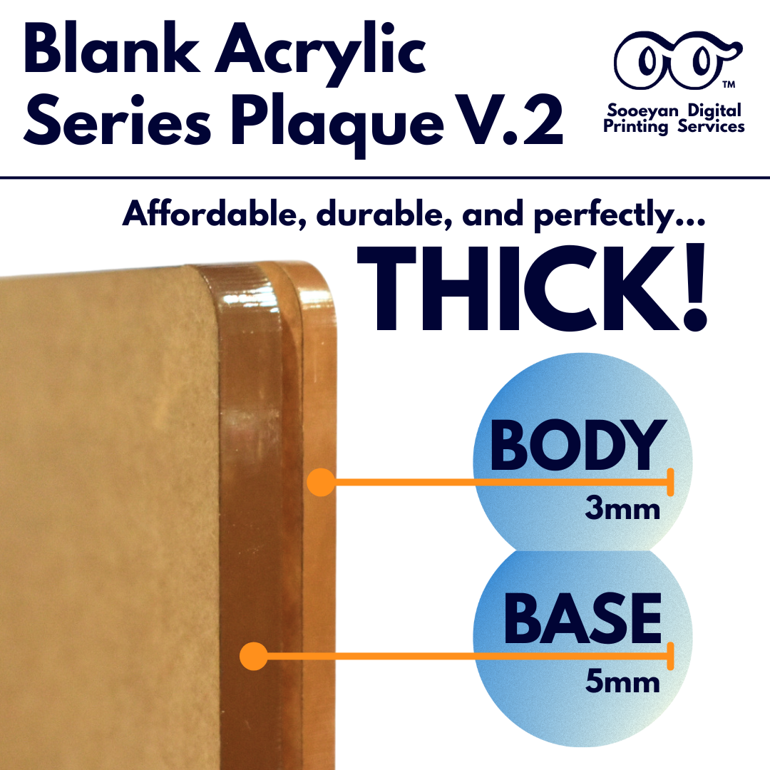 Acrylic Blank Clear Plaque (3mm) — S-Series V.2