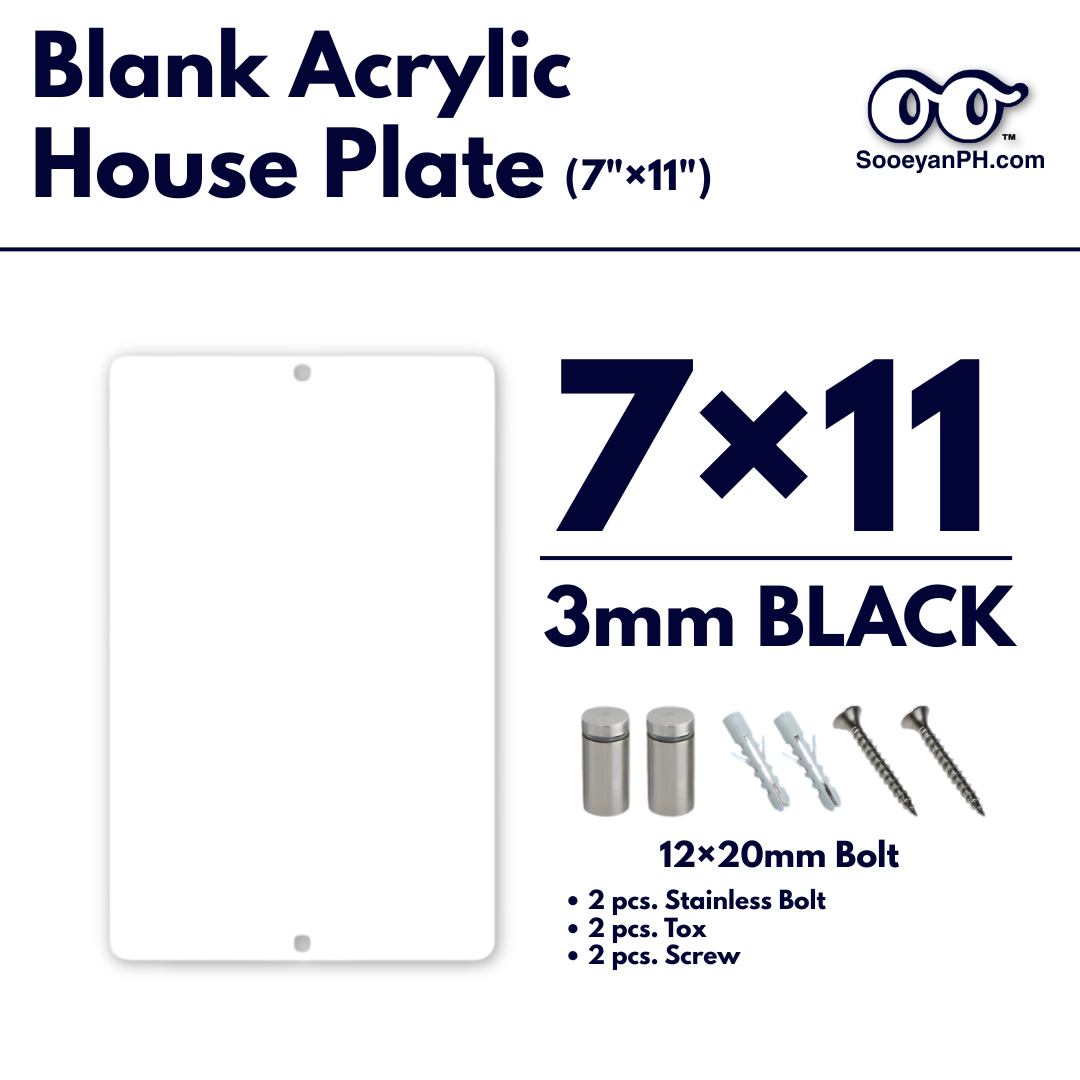 7×11 — Blank Acrylic House Plate