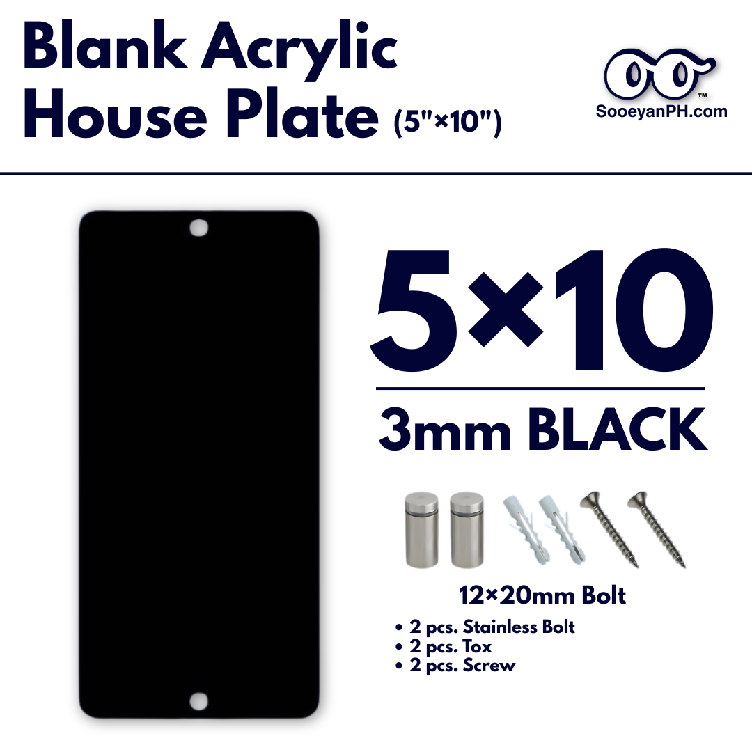 5×10 — Blank Acrylic House Plate