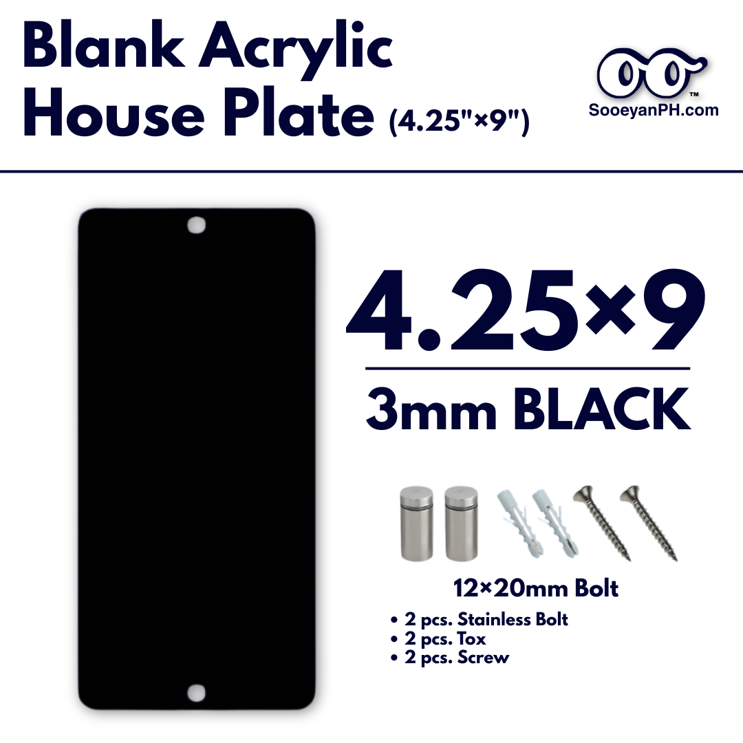4.25×9 — Blank Acrylic House Plate