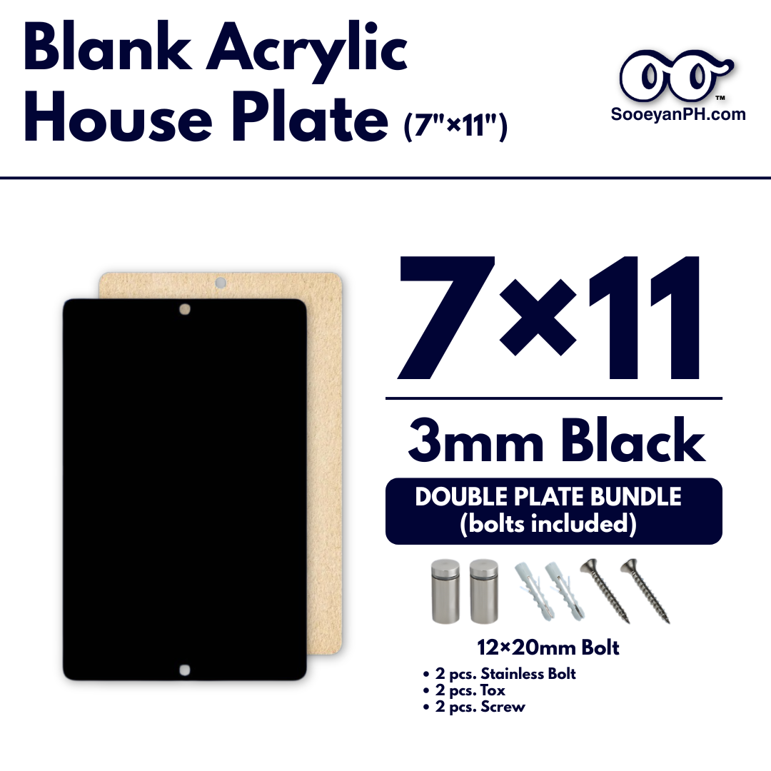 7×11 — Blank Acrylic House Plate