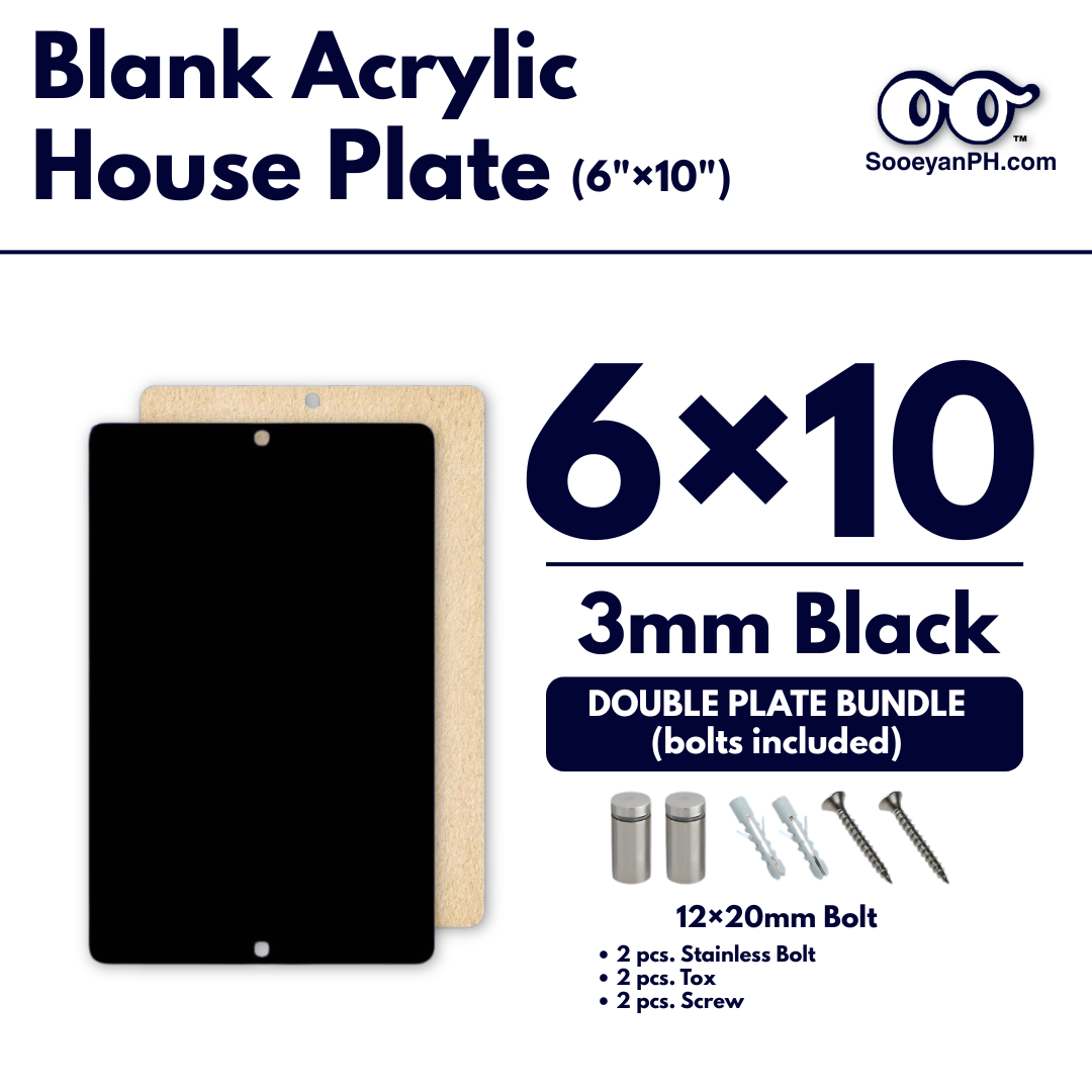 6×10 — Blank Acrylic House Plate