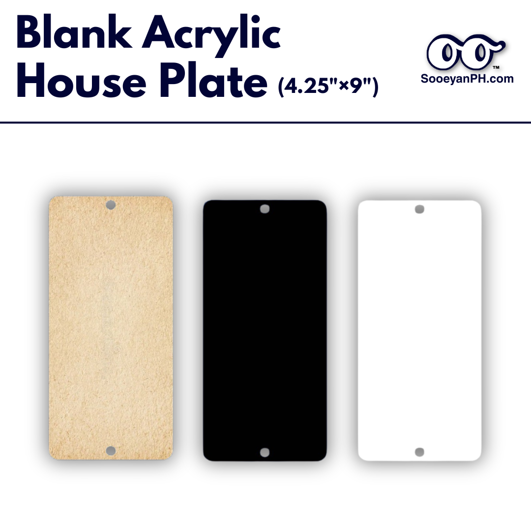 4.25×9 — Blank Acrylic House Plate