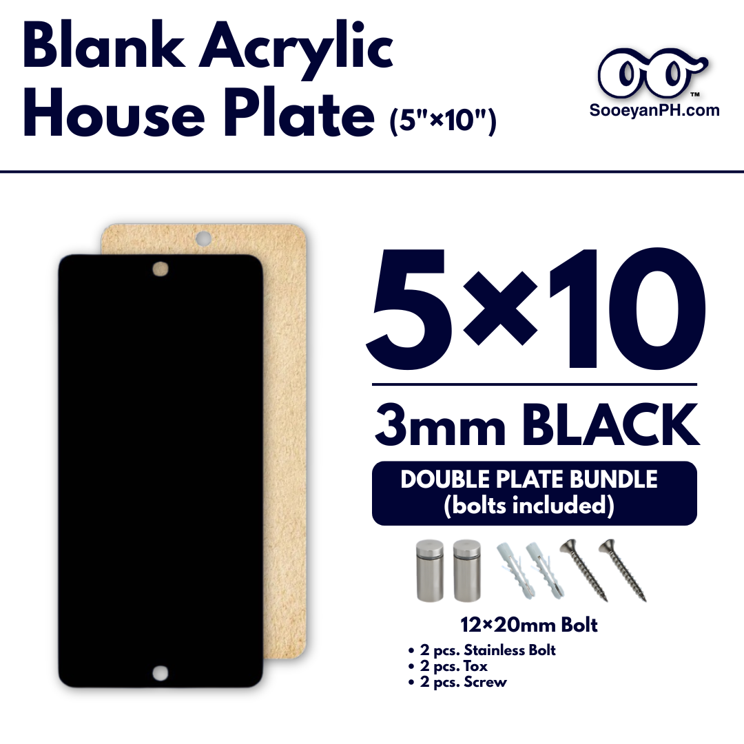 5×10 — Blank Acrylic House Plate