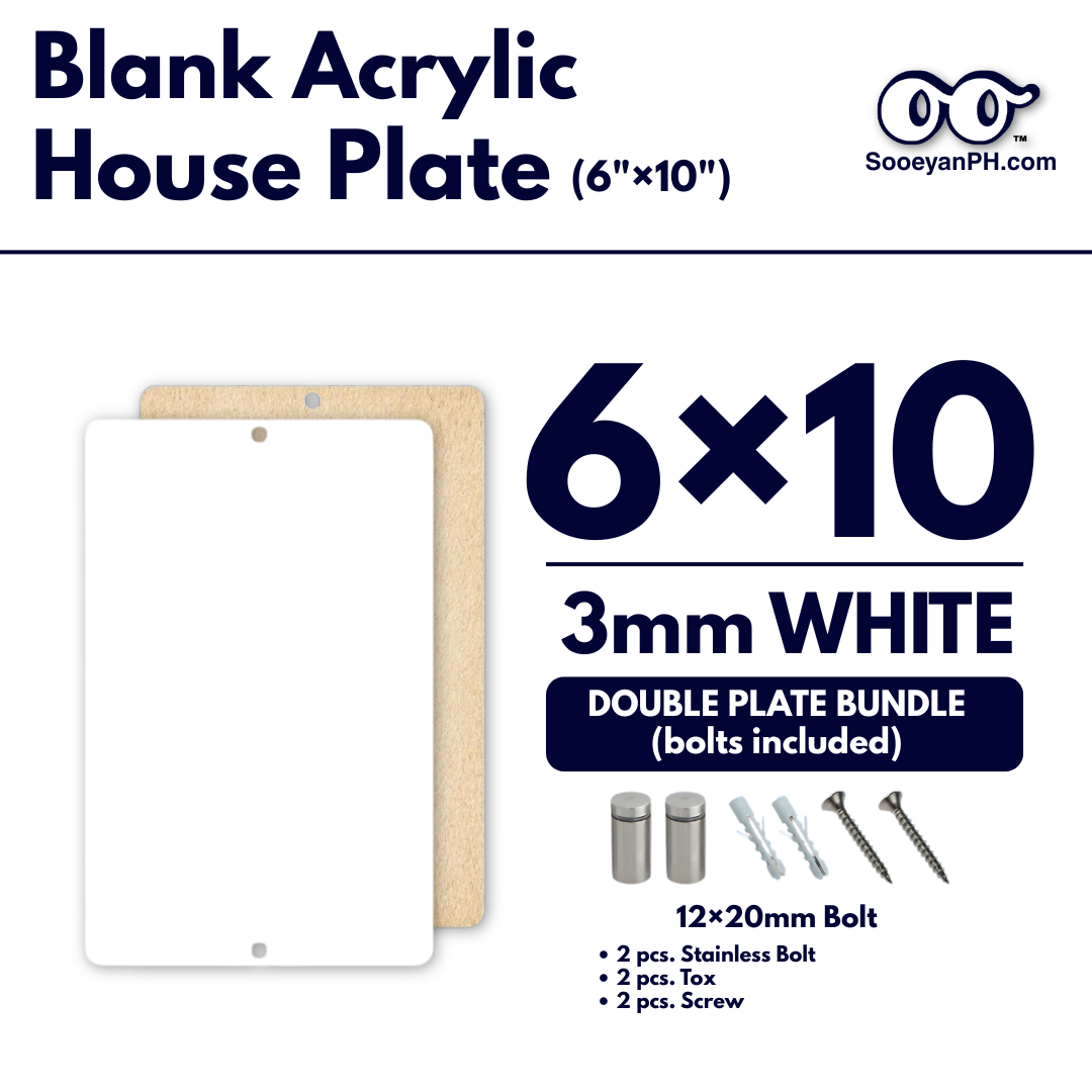 6×10 — Blank Acrylic House Plate