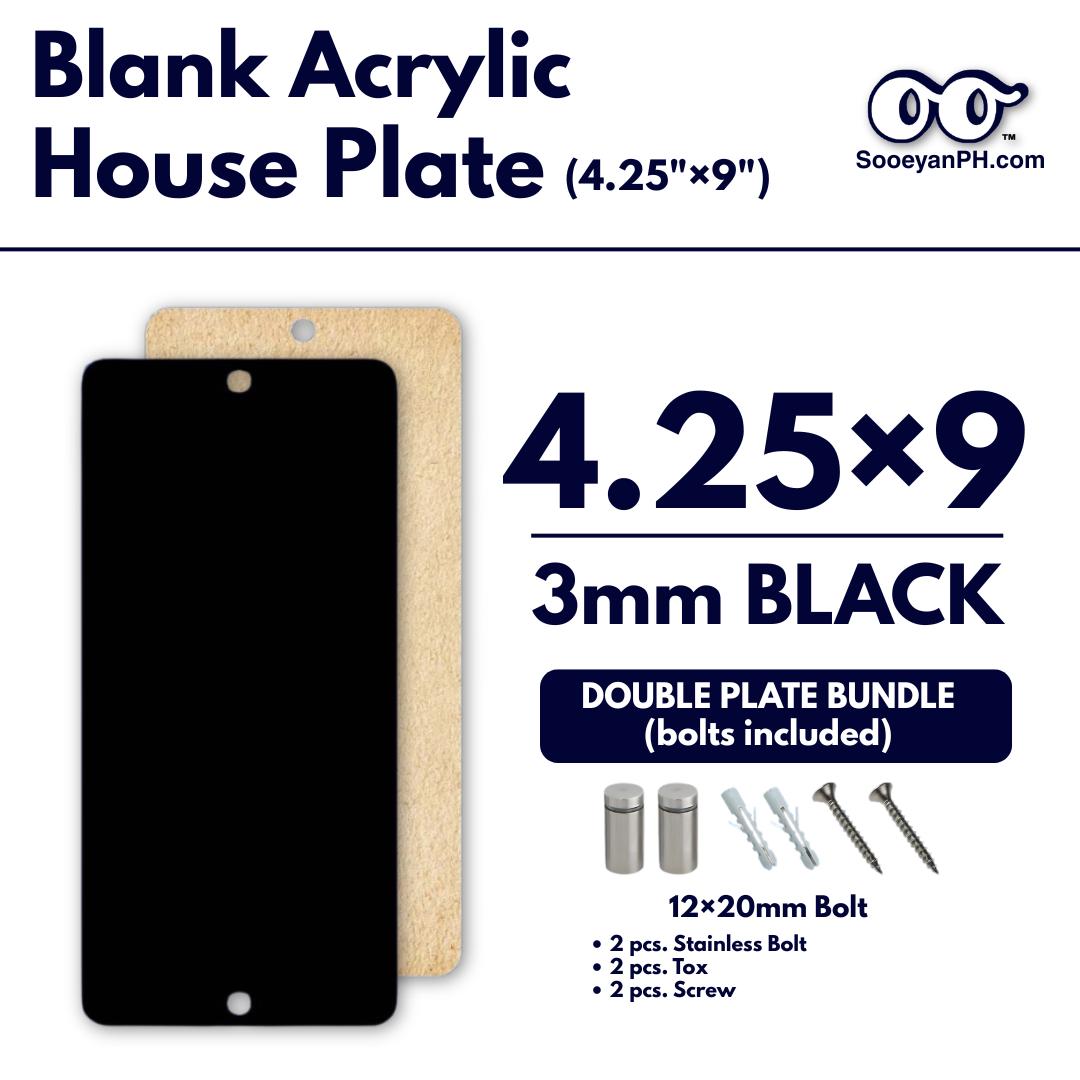 4.25×9 — Blank Acrylic House Plate
