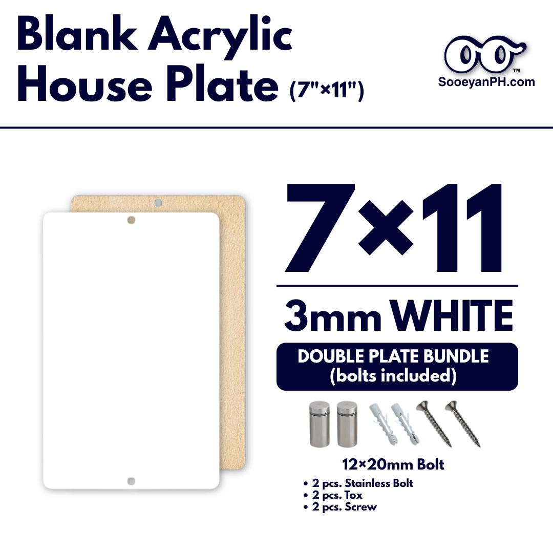 7×11 — Blank Acrylic House Plate