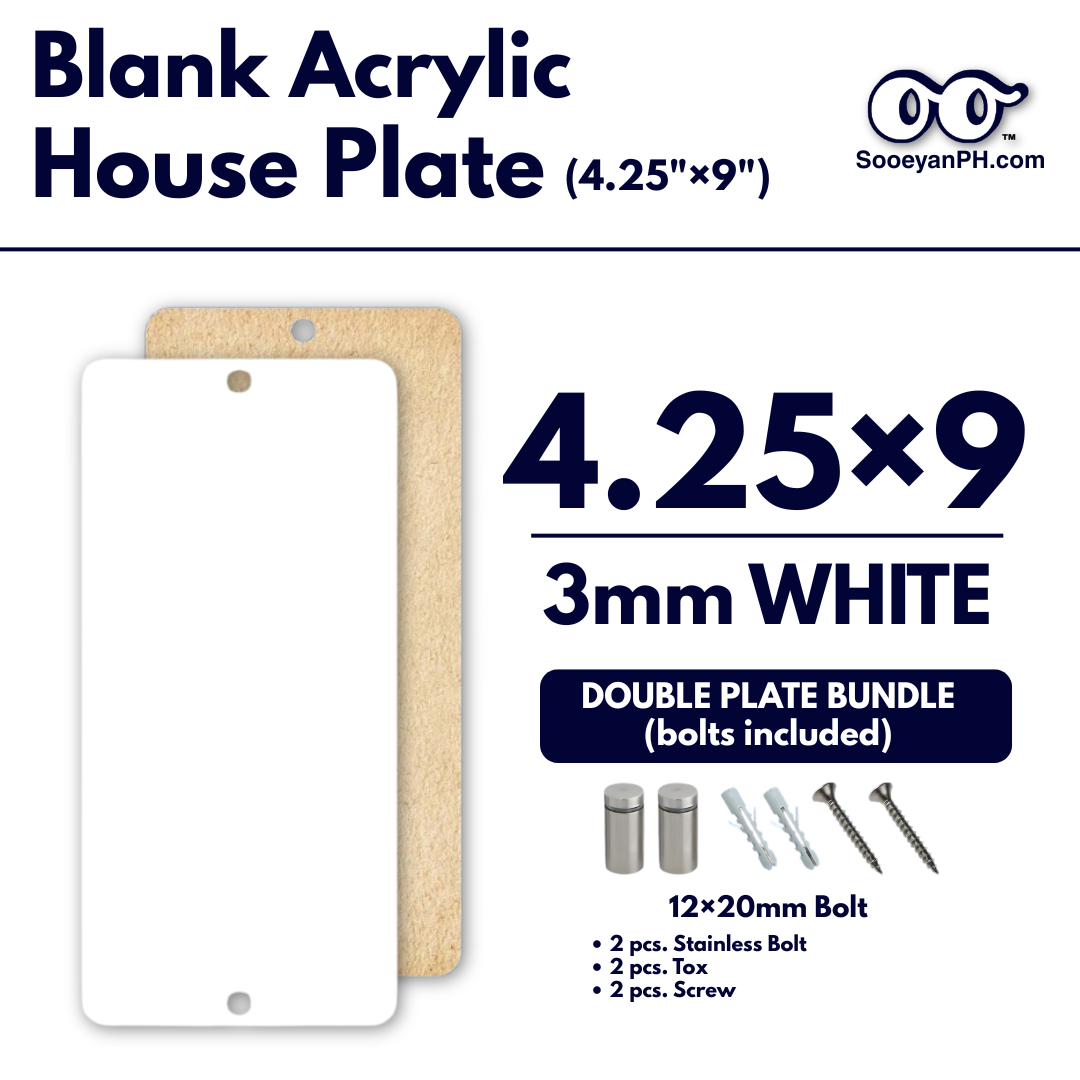 4.25×9 — Blank Acrylic House Plate