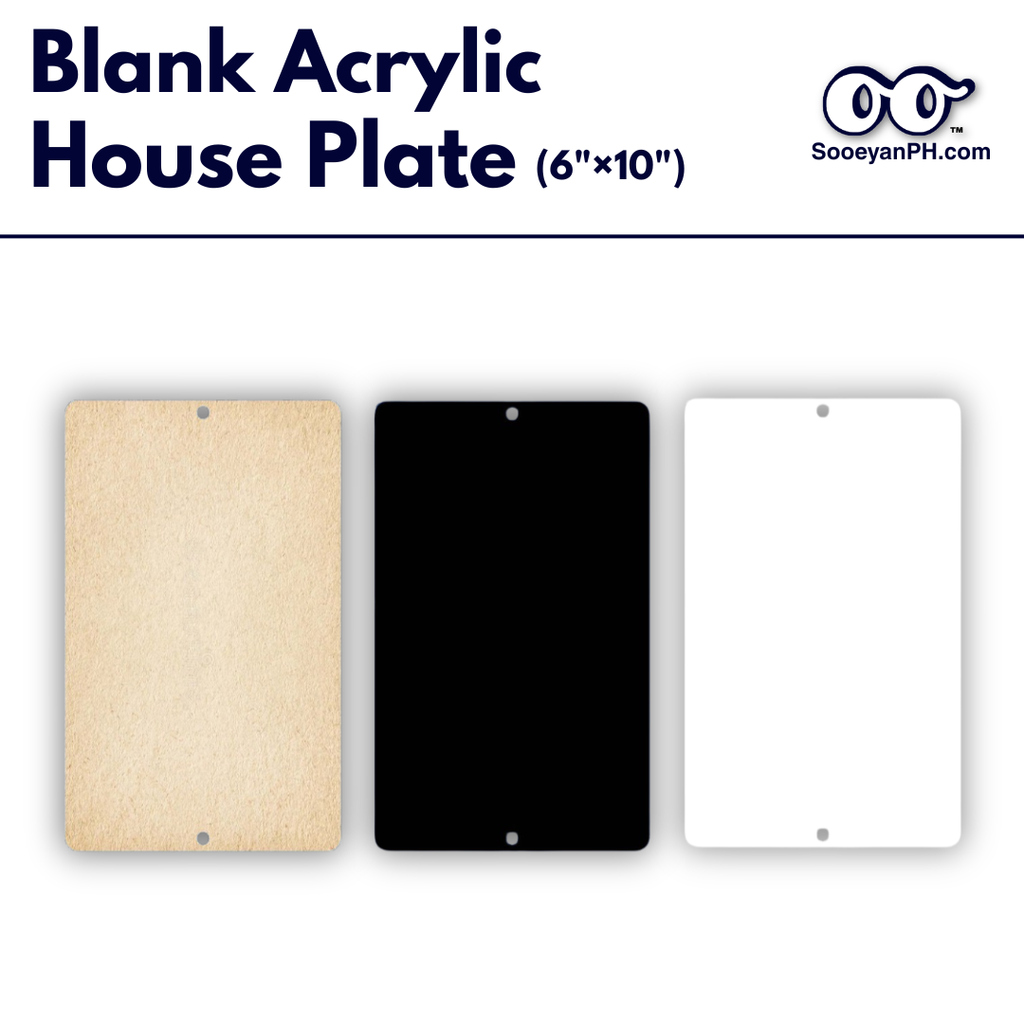 6×10 — Blank Acrylic House Plate