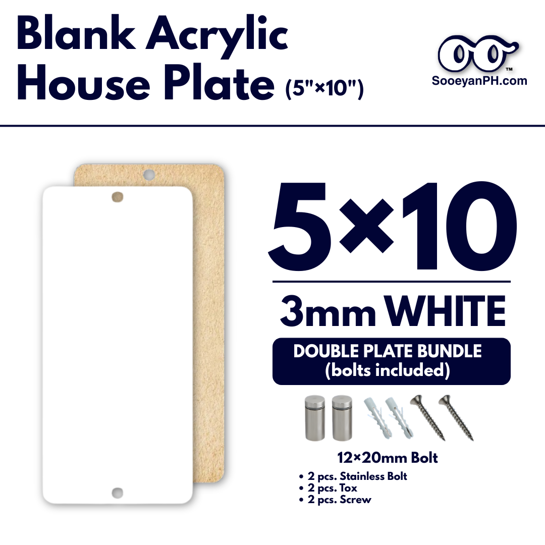 5×10 — Blank Acrylic House Plate