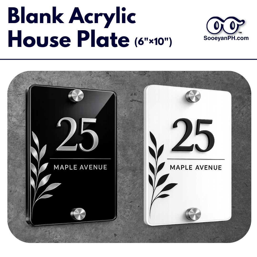 6×10 — Blank Acrylic House Plate